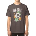Miniatyrbilde 1 av 5: Ganni T-skjorte Have A Nice Day med anime-ansikt darkgrey