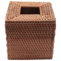Miniatyrbilde 2 av 5: Firkantet Rattan Vevbokslokk, Håndvevd Vikker Vevholder, 5.7X5.7 Tommer, Tre Farge