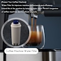 Miniatyrbillede 3 af 5: 4 pakke kaffemaskinefilter til dlsc002 filter ecam, Esam, Bco, Ec med aktiveret kul blødt
