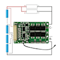 Miniatyrbillede 4 af 5: Lithium Batteri Balance BMS 13s 48v 15a 20a 30a 18650 Pakke Opladning PCB til Elcykel/Power Bank Sol