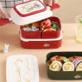 Miniatyrbild 5 av 5: Flickors Skolbarn Bärbar Lunchlåda Picknick Bentolåda Mikrovågsugnsmatlåda med Fack