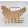 Miniatyrbilde 5 av 5: Egg Oppbevaringsboks Tre Eggbrett Stativ Oppbevaringsboks Egg Holder