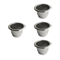 Miniatyrbilde 3 av 5: 4 stk. Rustfritt Stål Fyllbare Kaffe Kapsler Kaffe Filter Gjenbrukbare Kaffe Pods Gjenbrukbar Cafe