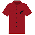 Miniatyrbild 1 av 5: Unisex Kort & Långärmad Kockjacka Hotellkök Serviceuniform Arbetskläder Red and Black L Short Sleeve
