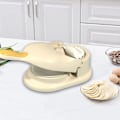 Miniatyrbillede 1 af 5: 2 i 1 Dumpling Maker, Køkken Dumpling Maker Værktøj, Dumpling Form Tryk, Dumpling Hud Maker Dumpling Former Beige
