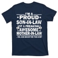 Miniatyrbild 1 av 5: Jag är en stolt svärson till en otroligt fantastisk svärmor T-shirt L
