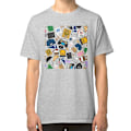 Miniatyrbilde 1 av 5: Ultimate Fan Pattern Icons All Over Print Grønn Pakke T-skjorte grey M