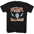 Pikkukuva 1 / 5: Michael Myers -naamio ja veitset Varsity-logolla Halloween-T-paita M