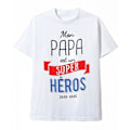Miniatyrbillede 1 af 2: T-shirt til mænd - Hvid - Min Far Er En Superhelt M