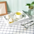 Miniatyrbilde 3 av 5: Trebrettbrett Fruktfat Rektangulært Tesett Kaffebrett-A