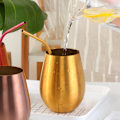 Miniatyrbild 4 av 5: 2 st 500ml Ölvin Glas Öl Tumlare Cocktail Juice Mjölk Glas Metall Vattenglas Guld