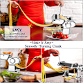 Miniatyrbillede 4 af 5: Manuel Frisk Pasta Maskine, 7 Tykkelser, 403 Rustfrit Stål Til Tagliolini Fettucine Lasagna Ravioli Spaghetti (7 Tykkelser)