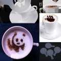 Miniatyrbillede 5 af 5: Rustfrit Stål Cafe Skumspray Stencil Barista Stencil Dekorationsværktøj Garland Stencil Kaffeudskrift