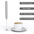 Miniatyrbild 2 av 4: Handhållen batteridriven minimiixer elektrisk skummare för kaffe rostfritt stål mjölkskummare