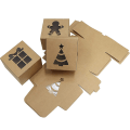 Miniatyrbilde 3 av 5: Sett med 30 Kraft Papp Emballasjebokser for Bakverk, 4x2,5 Tommer, Automatisk Pop-Up, for Julecupcakes, Cookies