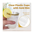 Miniatyrbilde 2 av 5: 100 stk plast vinglass klare engangs vinglass, plast vinglass, klare vinglass