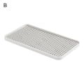 Miniatyrbilde 1 av 5: Vann-avløpsbrett Dobbelt Lag Avtakbart Lett Plast Selvdrenerende Oppvaskstativ Plate For Hjemmet White B