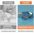 Miniatyrbilde 5 av 5: 2 i 1 Dumpling Maker, Kjøkken Dumpling Making Tool, Dumpling Mould Print, Dumpling Skin Maker Dumpling Moulds Blue