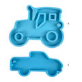 Miniatyrbillede 3 af 5: Nøglering i Epoxyharpiksform med Bilserie, Glansfuld Traktor Halskæde Vedhæng Silikonform DIY Håndværk Smykker Dekorationer Støbningsværktøjer B