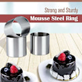 Miniatyrbillede 3 af 5: 8 stk. Rustfrit Stål Mousse Cirkel Runde Biscuit Cutter Kageform Køkken Bagekonditori Værktøjer