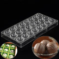 Miniatyrbillede 2 af 4: 2 Pak Polycarbonat Chokoladeforme Candy Making Forme, Gele Chokoladeforme Bakke, Trøfler, Sød