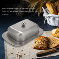 Miniatyrbilde 4 av 5: Smørboks i rustfritt stål - Elegant osteserveringsbrett