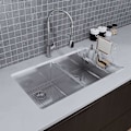 Miniatyrbilde 5 av 5: Teleskopisk Oppvaskstativ i Rustfritt Stål - Utvidbar Oppbevaring, Avrenningskurv, Svampebeholder for Hygiene