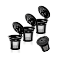 Miniatyrbilde 1 av 5: 4-pakks gjenbrukbare K-kopp-pods for Ninja Dual Brew kaffemaskin, gjenbrukbare K-pods for alltid K-kopp kaffe