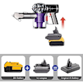 Miniatyrbillede 1 af 5: V6 Batteriadapter Dw20v6 Til 20v Lithium Batteri Konvertering Til V6 Batteri Sv03 Sv04 Sv09 DC62 DC5