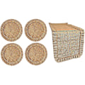 Miniatyrbild 1 av 5: Rustik lantlig Burlap-set. jute. (1 brädspel + 4 platsmattor)