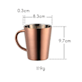 Miniatyrbillede 2 af 5: 300ml Rustfrit Stål Kaffe Kop med Bærbar Håndtag - Rosenguld