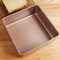Miniatyrbillede 2 af 5: Guld firkantet kageform tykkere non-stick antik bageform firkantet dyb bageform grill br