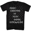 Miniatyrbilde 1 av 5: Filthy Animal Krysssting Hjemme Alene T-skjorte XL