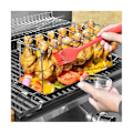 Miniatyrbillede 3 af 5: Kyllingelår Grill Foldbar Grill Ovn Bagegitter BBQ Kyllingelår Stativ