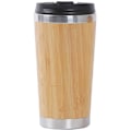 Miniatyrbild 2 av 5: 2 st 450 ml Bambus Kaffekoppar Rostfritt Stål Resemugg med Läcksäker Lock Isolerad Kaffe