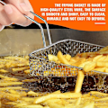 Miniatyrbillede 5 af 5: Friturekurv Pommes Frites Holder Chips Mini Kurv Madkurv til Servering Genanvendelig Pommes Frites Holder Dyb f