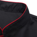 Miniatyrbillede 4 af 5: Unisex Kort Langærmet Kokkejakke Hotel Køkken Service Uniform Arbejdstøj Red and Black XXL Short Sleeve