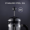 Miniatyrbild 2 av 5: Fransk Press Kaffebryggare (350 ml), Pressystem, Värmebeständig Tjock Borosilikatglas, Hållbar