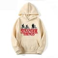 Stranger Things Tema Tonåringar Män Huvtröjor Långärmad Tröja med Huva Pullover Toppar 1(S Khaki)