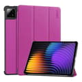 För Xiaomi Pad 7 Pro/Xiaomi Pad 7 Tri-fold Stativ Skyddande PU Läder+PC Surfplattefodral - Lila