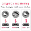 Pikkukuva 3 / 5: Monikäyttöinen USB C -jakajakaapeli, USB A - kaksois-Type-C + Micro USB