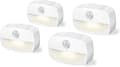4-pack 3A batteridrivna rörelsesensorlampor för inomhusbruk (batteri ingår ej)