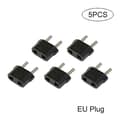 5 stk. 110V til 220V konverteringsadaptere Reiseadapter EU-plugg