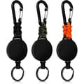 Kraftig infällbar nyckelring 3/4-pack – karbinhake och märkesrulle med 60 cm stålkablar A-3-pack A-3-Pack
