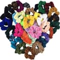 30-pack sammetshårband, hårklämmor, flerfärgade