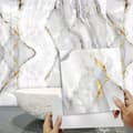 Kakeldekor - Marmor - Guld Marmor - 30x30 cm - 10-pack, Vattentät PVC