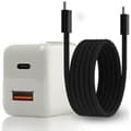 Snabbladdare 20W – USB-C PD & USB-A med USB-C till USB-C-kabel (1m) 1x Laddare, 1x 1m USB-C
