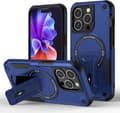 Magnetisk iPhone-deksel med stativ, MagSafe-kompatibel, robust innebygd stativ, støtsikker med militærgradert fallbeskyttelse for iPhone Blå iPhone 13 Pro Blue iPhone 13 Pro