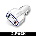 Miniatyrbild 1 av 10: Billaddare Snabbladdning PD med USB-C & 2x USB-uttag Vit 2-pack 48 2-pack 48 2-Pack