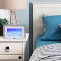 Miniatyrbild 4 av 8: 7 tum HD-skärm Digital Fotoram Smart Fjärrkontroll Elektronisk Fotoram Vit 100‑240V EU-kontakt